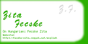 zita fecske business card